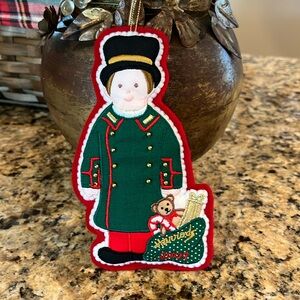 Harrods of London felt ornament, vintage